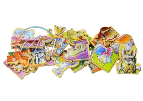 Zestaw Magnesy Drewniane Zwierzęta Kolorowe 20 Sztuk Zestaw Magnesy Drewniane Zwierzęta Kolorowe 20 Sztuk