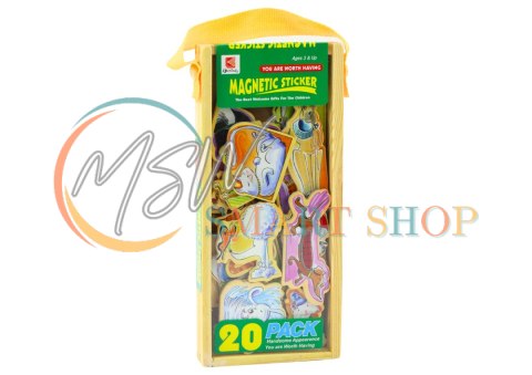 Zestaw Magnesy Drewniane Zwierzęta Kolorowe 20 Sztuk Zestaw Magnesy Drewniane Zwierzęta Kolorowe 20 Sztuk