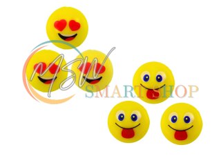 Zestaw Piłeczek Kauczukowych Emoji Żółte 6 Szt