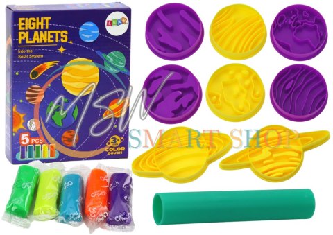 Zestaw Plastyczny Ciastolina 8 Planet Foremki 5 Kolorów Zestaw Plastyczny Ciastolina 8 Planet Foremki 5 Kolorów