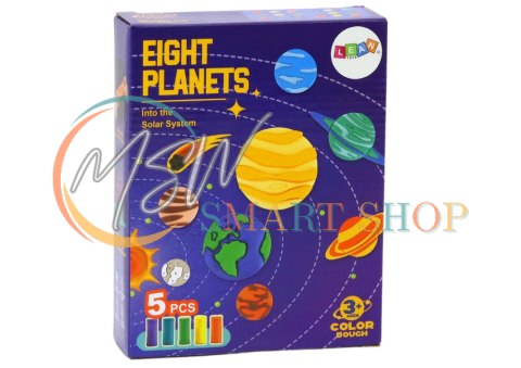 Zestaw Plastyczny Ciastolina 8 Planet Foremki 5 Kolorów Zestaw Plastyczny Ciastolina 8 Planet Foremki 5 Kolorów