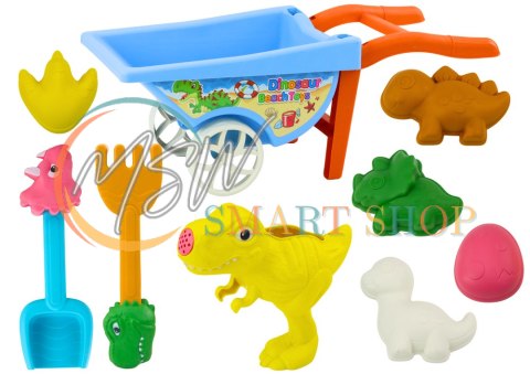 Zestaw Zabawek Do Piasku Toczka Sześć Foremek Konewka Dinozaury Zestaw Zabawek Do Piasku Toczka Sześć Foremek Konewka Dinozaury