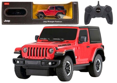 Auto R/C 1:24 Zdalnie Sterowany JEEP Wrangler JL Rubicon Czerwony Auto R/C 1:24 Zdalnie Sterowany JEEP Wrangler JL Rubicon Czerwony