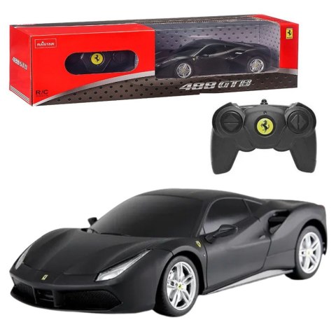 Auto RC Rastar 1:24 Ferrari 488 GTB Czarne Auto RC Rastar 1:24 Ferrari 488 GTB Czarne