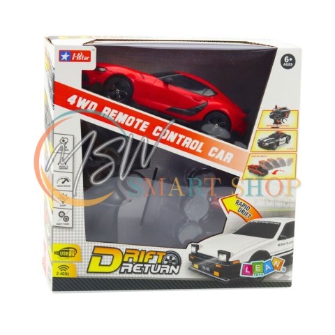 Auto Sportowe Do Driftu Wymienne Koła Zdalnie Sterowany RC 4WD Czerwone Auto Sportowe Do Driftu Wymienne Koła Zdalnie Sterowany RC 4WD Czerwone