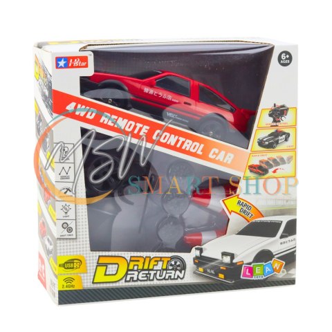 Auto Sportowe Do Driftu Wymienne Koła Zdalnie Sterowany RC 4WD Czerwony Auto Sportowe Do Driftu Wymienne Koła Zdalnie Sterowany RC 4WD Czerwony
