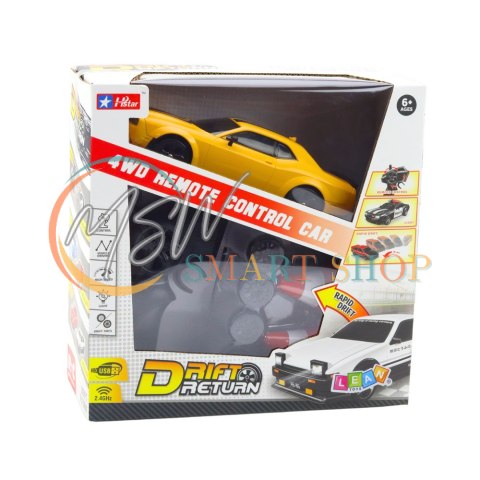 Auto Sportowe Do Driftu Wymienne Koła Zdalnie Sterowany RC 4WD Żółte Sport Auto Sportowe Do Driftu Wymienne Koła Zdalnie Sterowany RC 4WD Żółte Sport
