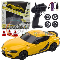 Auto Sportowe Do Driftu Wymienne Koła Zdalnie Sterowany RC 4WD Żółte