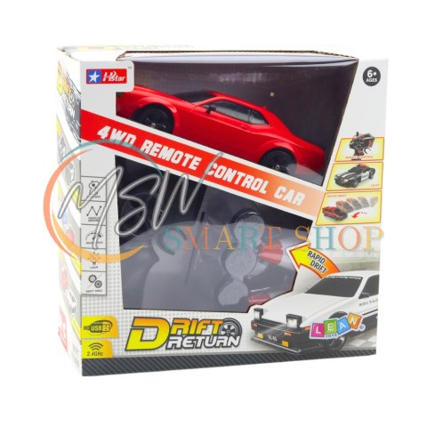 Auto Sportowe Drift Wymienne Koła Zdalnie Sterowany RC 4WD Czerwone Sport Auto Sportowe Drift Wymienne Koła Zdalnie Sterowany RC 4WD Czerwone Sport