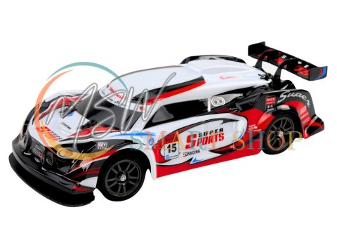 Auto Sportowe RC 1:16 Drift Wymienne Koła Biało-Czerwone Auto Sportowe RC 1:16 Drift Wymienne Koła Biało-Czerwone