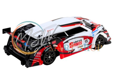 Auto Sportowe RC 1:16 Drift Wymienne Koła Biało-Czerwone Auto Sportowe RC 1:16 Drift Wymienne Koła Biało-Czerwone