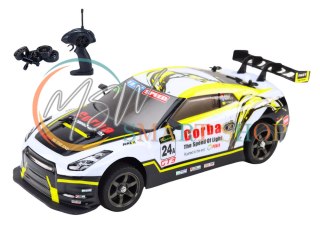 Auto Sportowe RC 1:16 Drift Wymienne Koła Biało-Żółte