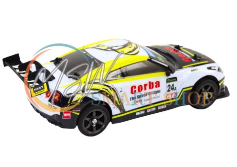 Auto Sportowe RC 1:16 Drift Wymienne Koła Biało-Żółte Auto Sportowe RC 1:16 Drift Wymienne Koła Biało-Żółte