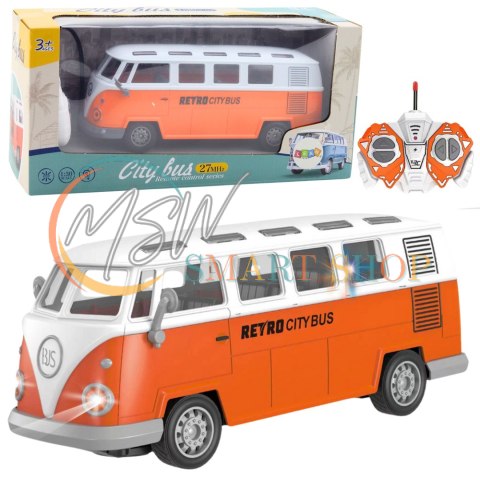 Autobus Retro City Bus Zdalnie Sterowany RC Światła 1:30 Autobus Retro City Bus Zdalnie Sterowany RC Światła 1:30