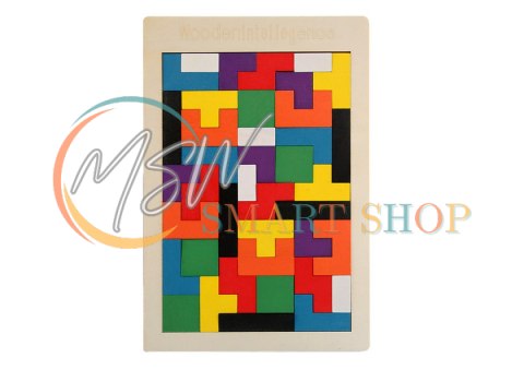 Drewniane Puzzle Układanka Logiczna 40 Elementów Drewniane Puzzle Układanka Logiczna 40 Elementów