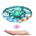Dron UFO Sterowany Ręką RC Światła LED Turkusowy