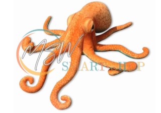 Maskotka Pluszowa Ośmiornica Pluszak Pomarańczowa 55cm