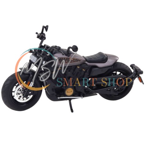 Motocykl Chopper Metalowy Światła Dźwięki Czarny Szare Elementy 1:12 Motocykl Chopper Metalowy Światła Dźwięki Czarny Szare Elementy 1:12