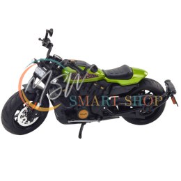 Motocykl Chopper Metalowy Światła Dźwięki Czarny Zielone Elementy 1:12