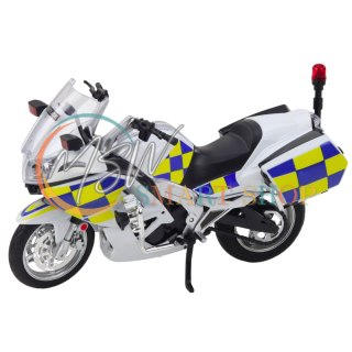 Motocykl Policyjny Metalowy Światła Dźwięki Biały 1:12