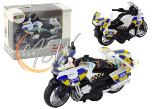 Motocykl Policyjny z Napędem Frykcyjnym Na Baterie Światła Dźwięk