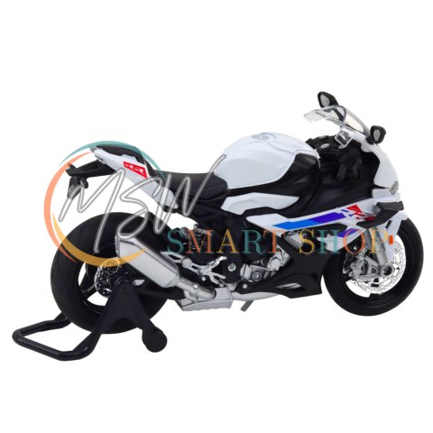 Motocykl Sportowy Metalowy Światła Dźwięki Biały S1000 1:12 Motocykl Sportowy Metalowy Światła Dźwięki Biały S1000 1:12
