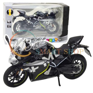 Motocykl Sportowy Metalowy Światła Dźwięki Czarny 250 SR 1:12