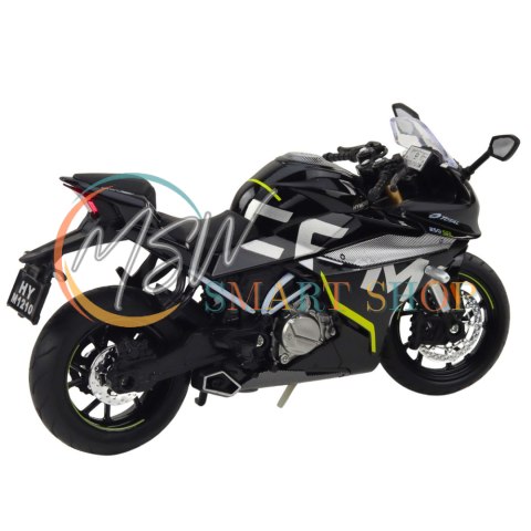 Motocykl Sportowy Metalowy Światła Dźwięki Czarny 250 SR 1:12 Motocykl Sportowy Metalowy Światła Dźwięki Czarny 250 SR 1:12