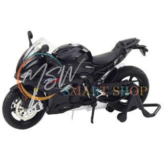Motocykl Sportowy Metalowy Światła Dźwięki Czarny S1000 1:12
