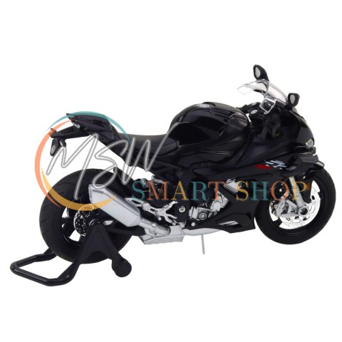 Motocykl Sportowy Metalowy Światła Dźwięki Czarny S1000 1:12 Motocykl Sportowy Metalowy Światła Dźwięki Czarny S1000 1:12