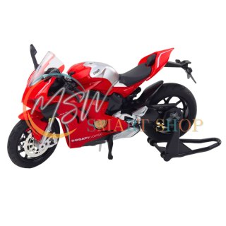 Motocykl Sportowy Metalowy Światła Dźwięki Czerwony 1:12