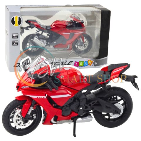 Motocykl Sportowy Metalowy Światła Dźwięki Czerwony R1 1:12 Motocykl Sportowy Metalowy Światła Dźwięki Czerwony R1 1:12
