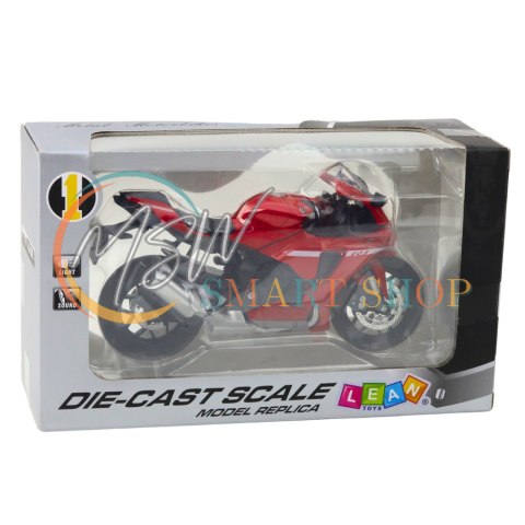 Motocykl Sportowy Metalowy Światła Dźwięki Czerwony R1 1:12 Motocykl Sportowy Metalowy Światła Dźwięki Czerwony R1 1:12