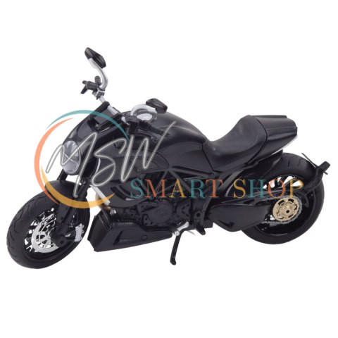 Motocykl Sportowy Metalowy Światła Dźwięki Złote Elementy Czarny 1:12 Motocykl Sportowy Metalowy Światła Dźwięki Złote Elementy Czarny 1:12