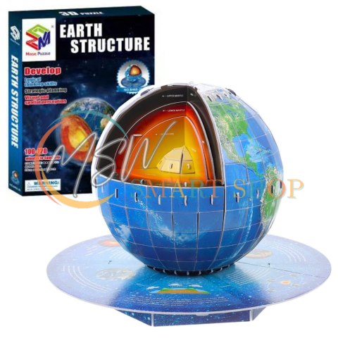 Puzzle 3D Edukacyjne Planeta Ziemia Jądro Ziemskie 50el Puzzle 3D Edukacyjne Planeta Ziemia Jądro Ziemskie 50el