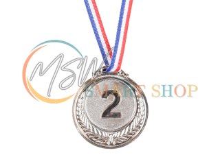 Srebrny Medal Drugie Miejsce Nagroda Trofeum Cynkowy 6,5cm