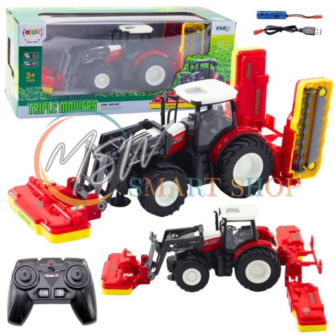 Traktor Rolniczy Z Kosiarkami Do Trawy Zdalnie Sterowany RC 2.4G Traktor Rolniczy Z Kosiarkami Do Trawy Zdalnie Sterowany RC 2.4G
