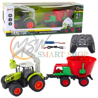 Traktor Rolniczy Z Siewnikiem i Chwytakiem Obrotowym Zdalnie Sterowany 2.4G
