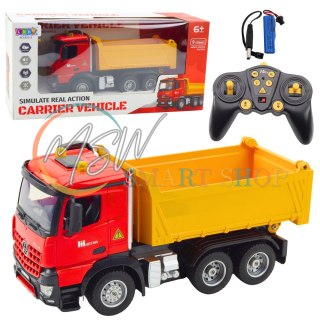 Wywrotka Zdalnie Sterowana RC 2.4G Dźwięki Żółto-Czerwona