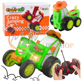 Zdalnie Sterowany Skaczący Traktor R/C Zielony