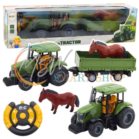 Zestaw Traktor Z Przyczepą i Koniem Zdalnie Sterowany RC Zestaw Traktor Z Przyczepą i Koniem Zdalnie Sterowany RC