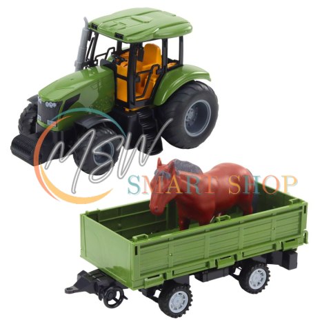 Zestaw Traktor Z Przyczepą i Koniem Zdalnie Sterowany RC Zestaw Traktor Z Przyczepą i Koniem Zdalnie Sterowany RC