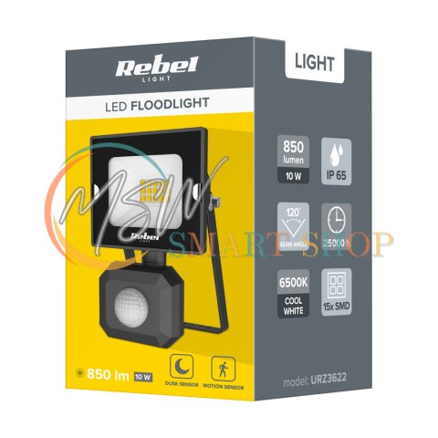 Reflektor led 10W Rebel z sensorem zmierzchu i ruchu, 6500K, 230V Reflektor led 10W Rebel z sensorem zmierzchu i ruchu, 6500K, 230V