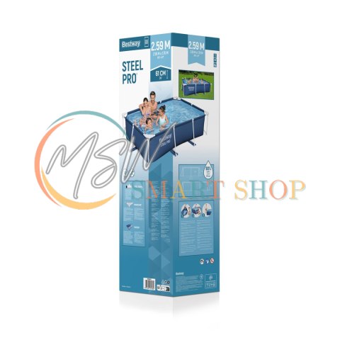 Basen Ogrodowy Stelażowy 259 x 170 x 61cm Bestway 56403 Basen Ogrodowy Stelażowy 259 x 170 x 61cm Bestway 56403