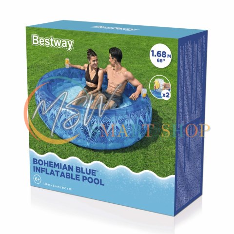Dmuchany Basen 168 x 53 cm Niebieski Bestway 54479