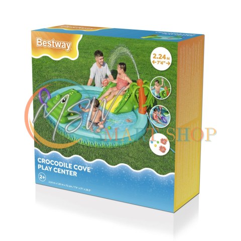 Dmuchany Plan Zabaw Krokodyl 224 x 181 x 72 cm Bestway 53166