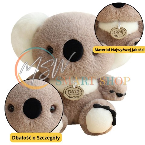 Maskotka Pluszowa Przytulanka Miś Koala Szary 23cm Maskotka Pluszowa Przytulanka Miś Koala Szary 23cm