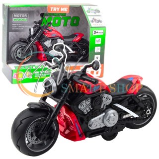 Motocykl Zabawkowy Na Baterie Napęd Światła Dźwięki Czerwony