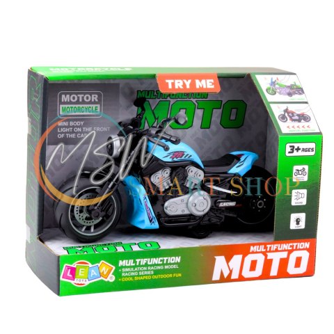Motocykl Zabawkowy Na Baterie Napęd Światła Dźwięki Niebieski Motocykl Zabawkowy Na Baterie Napęd Światła Dźwięki Niebieski