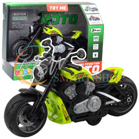 Motocykl Zabawkowy Na Baterie Napęd Światła Dźwięki Zielony Motocykl Zabawkowy Na Baterie Napęd Światła Dźwięki Zielony
